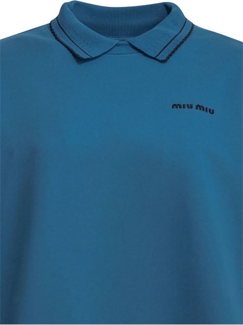 Felpa con colletto MIU MIU | MJLA65191LF0013
